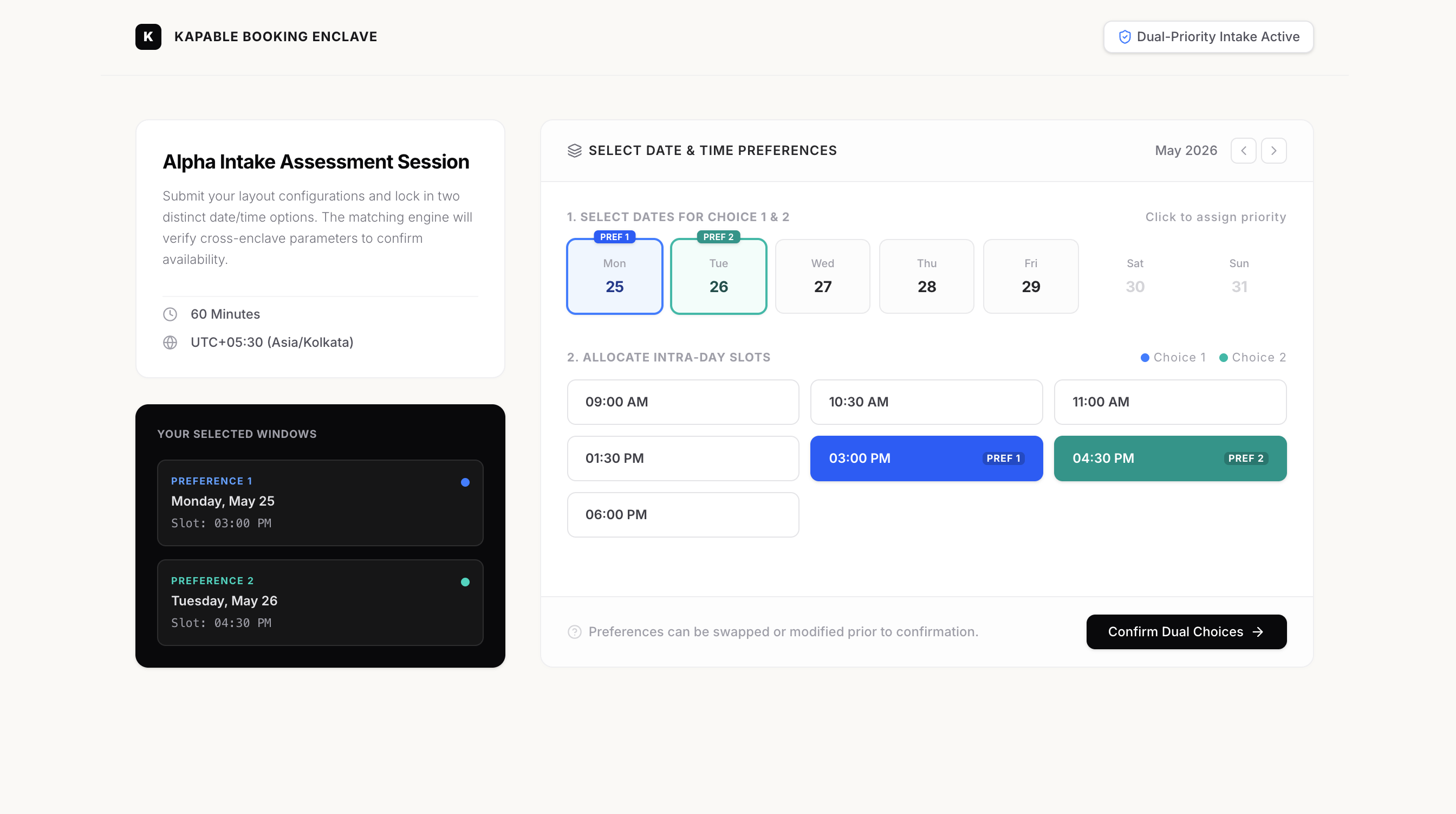 Custom Need Booking Engine - Screenshot 1